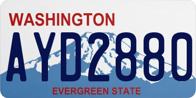 WA license plate AYD2880