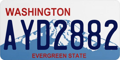 WA license plate AYD2882