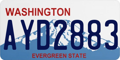 WA license plate AYD2883