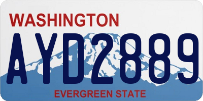 WA license plate AYD2889