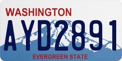 WA license plate AYD2891