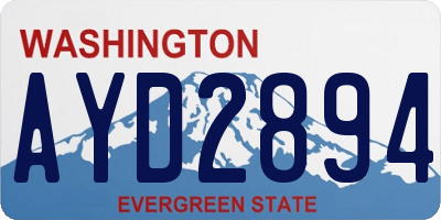 WA license plate AYD2894