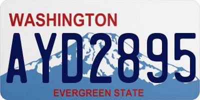 WA license plate AYD2895