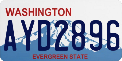 WA license plate AYD2896