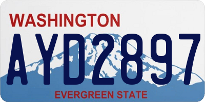 WA license plate AYD2897