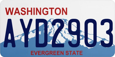 WA license plate AYD2903