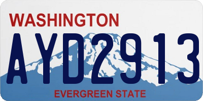 WA license plate AYD2913