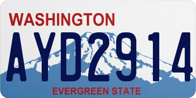 WA license plate AYD2914