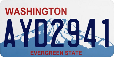 WA license plate AYD2941