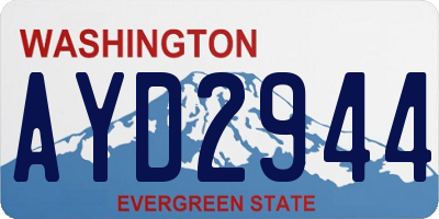WA license plate AYD2944