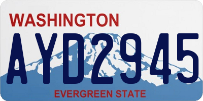 WA license plate AYD2945
