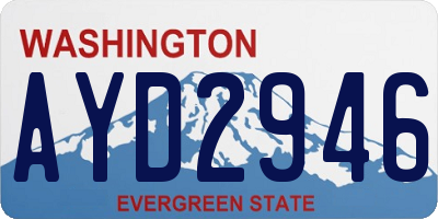 WA license plate AYD2946