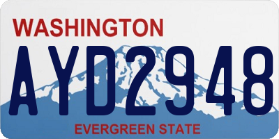 WA license plate AYD2948