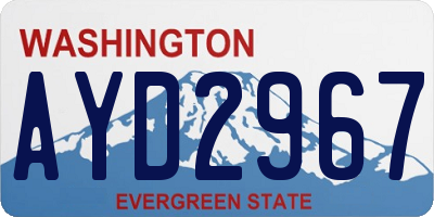 WA license plate AYD2967