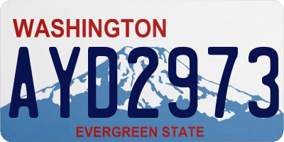 WA license plate AYD2973