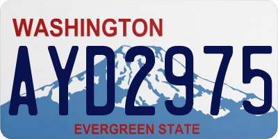 WA license plate AYD2975