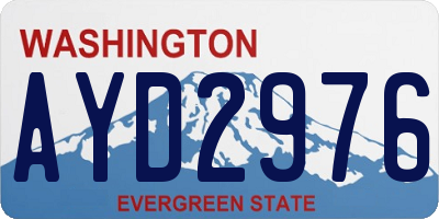 WA license plate AYD2976