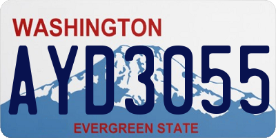 WA license plate AYD3055