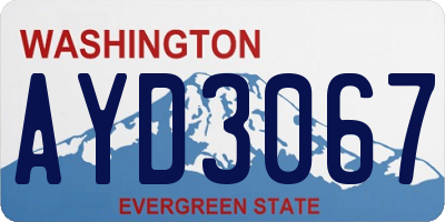 WA license plate AYD3067