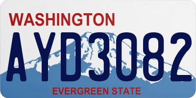 WA license plate AYD3082