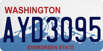 WA license plate AYD3095