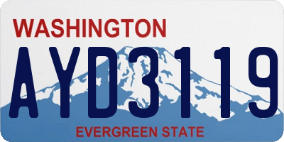 WA license plate AYD3119