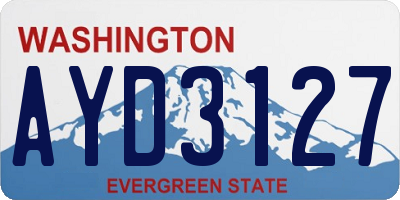 WA license plate AYD3127