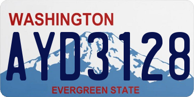 WA license plate AYD3128
