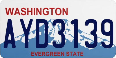 WA license plate AYD3139