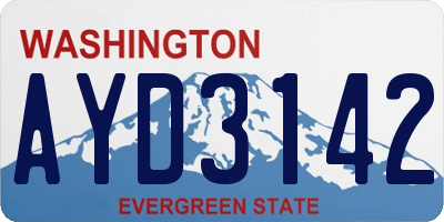 WA license plate AYD3142