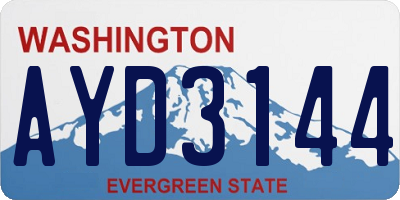 WA license plate AYD3144