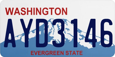 WA license plate AYD3146