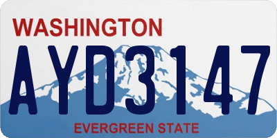 WA license plate AYD3147