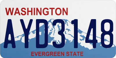 WA license plate AYD3148