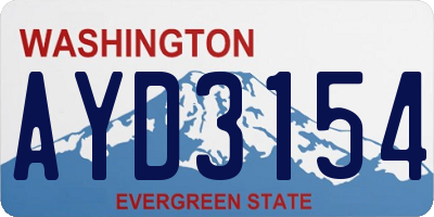 WA license plate AYD3154