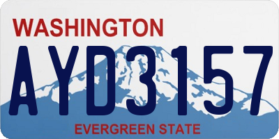 WA license plate AYD3157