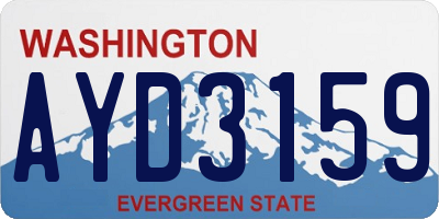 WA license plate AYD3159