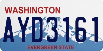 WA license plate AYD3161