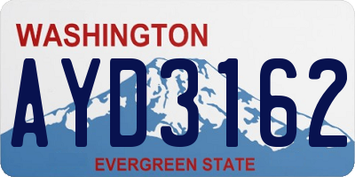WA license plate AYD3162