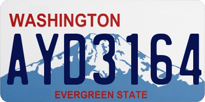 WA license plate AYD3164