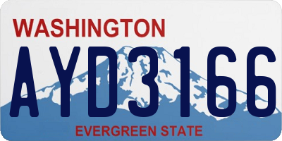 WA license plate AYD3166