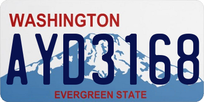 WA license plate AYD3168