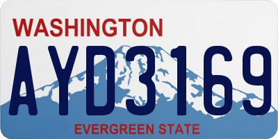 WA license plate AYD3169