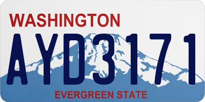WA license plate AYD3171