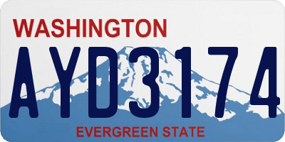 WA license plate AYD3174