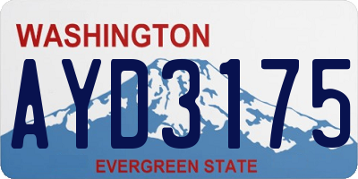 WA license plate AYD3175