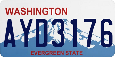 WA license plate AYD3176