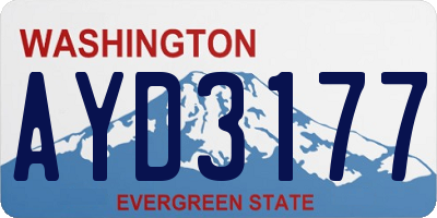 WA license plate AYD3177
