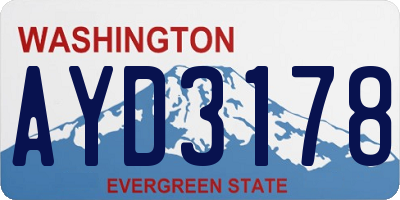 WA license plate AYD3178