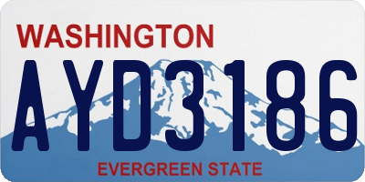 WA license plate AYD3186